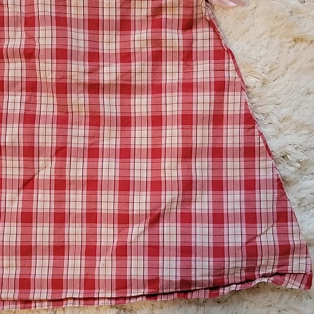 Baby GAP 2-PIECE RED AND WHITE PLAID SUN DRESS WITH BLOOMERS, SIZE 12-18 MONTHS